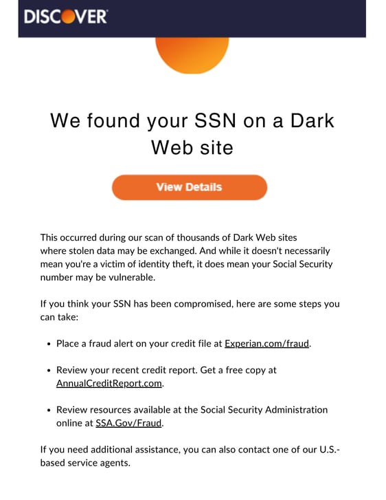 we found your SSN on a dark website